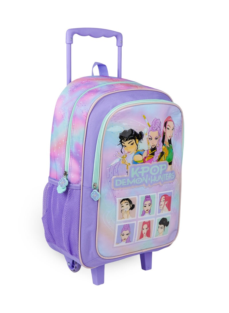 Trucare Netflix KPOP Demon Hunters 3-in-1 Trolley Set 18" – Rolling School Backpack with Lunch Bag & Pencil Case, Wheeled School Bag Set for Kids & Teens, K-Pop Inspired Design - Image 3