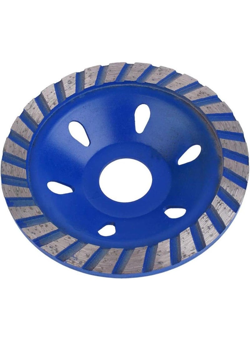 GGOOT Concrete Stone Tool  Diamond Grinding Concrete Cup Wheel Disc 4" Blue, Masonry Stone Grinder, Hardware Tools, Fastener Hardware, Diamond Segment Grinding Bowl Shape  - Image 1