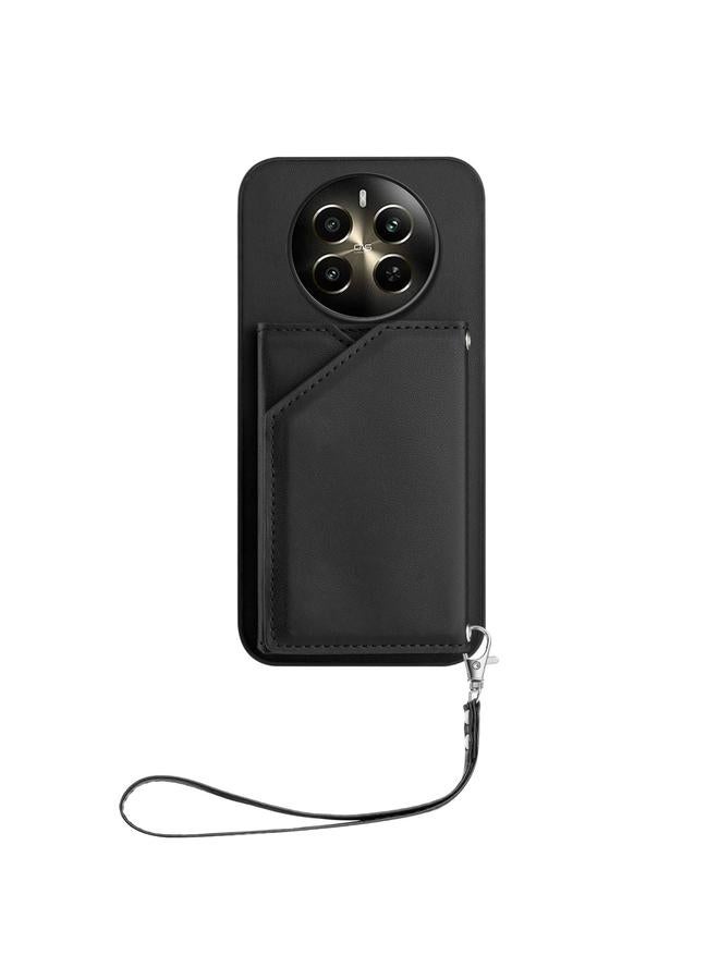 اس-توب جراب لهاتف Realme 12+ 5G / P1 5G بملمس الجلد وأربع فتحات للبطاقات مع حزام معصم - Image 2