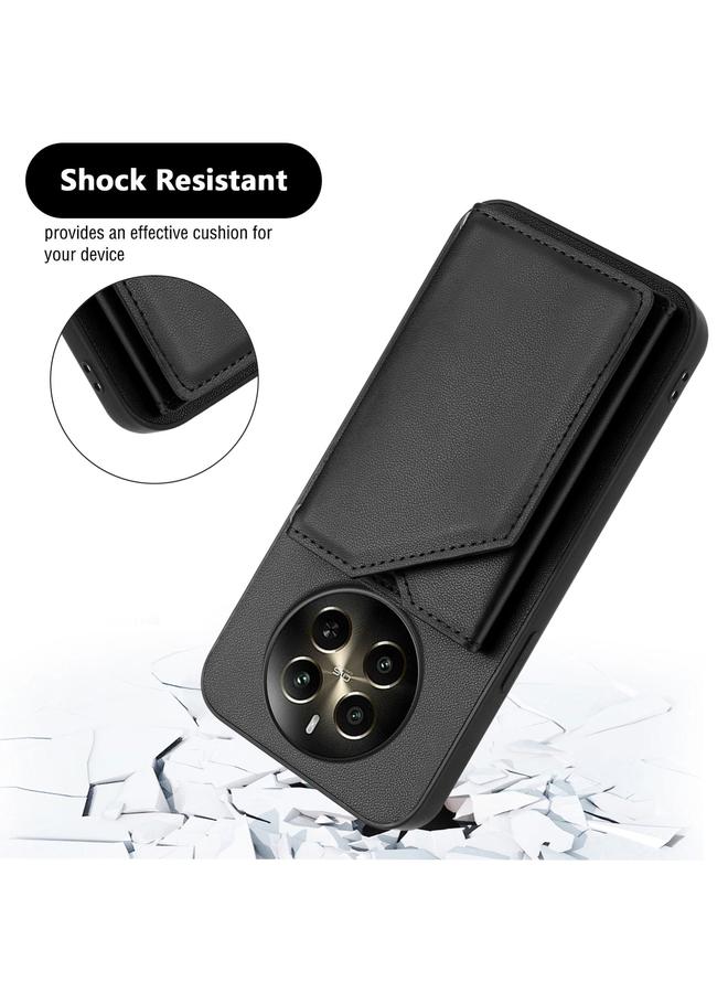 اس-توب جراب لهاتف Realme 12+ 5G / P1 5G بملمس الجلد وأربع فتحات للبطاقات مع حزام معصم - Image 3