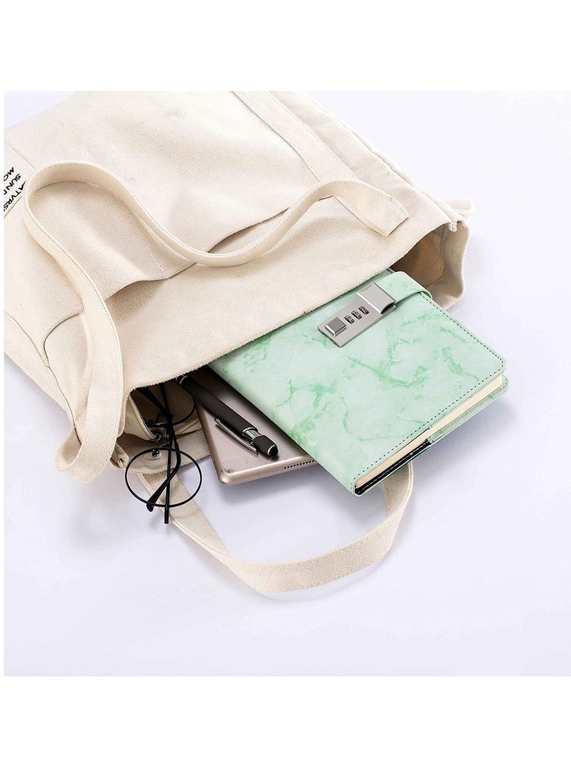 Zikra Marble Diary With Lock For Girls And Boys Secret Journal  Notebooks Pu Leather Creative Notebook Writing Planner - Image 4