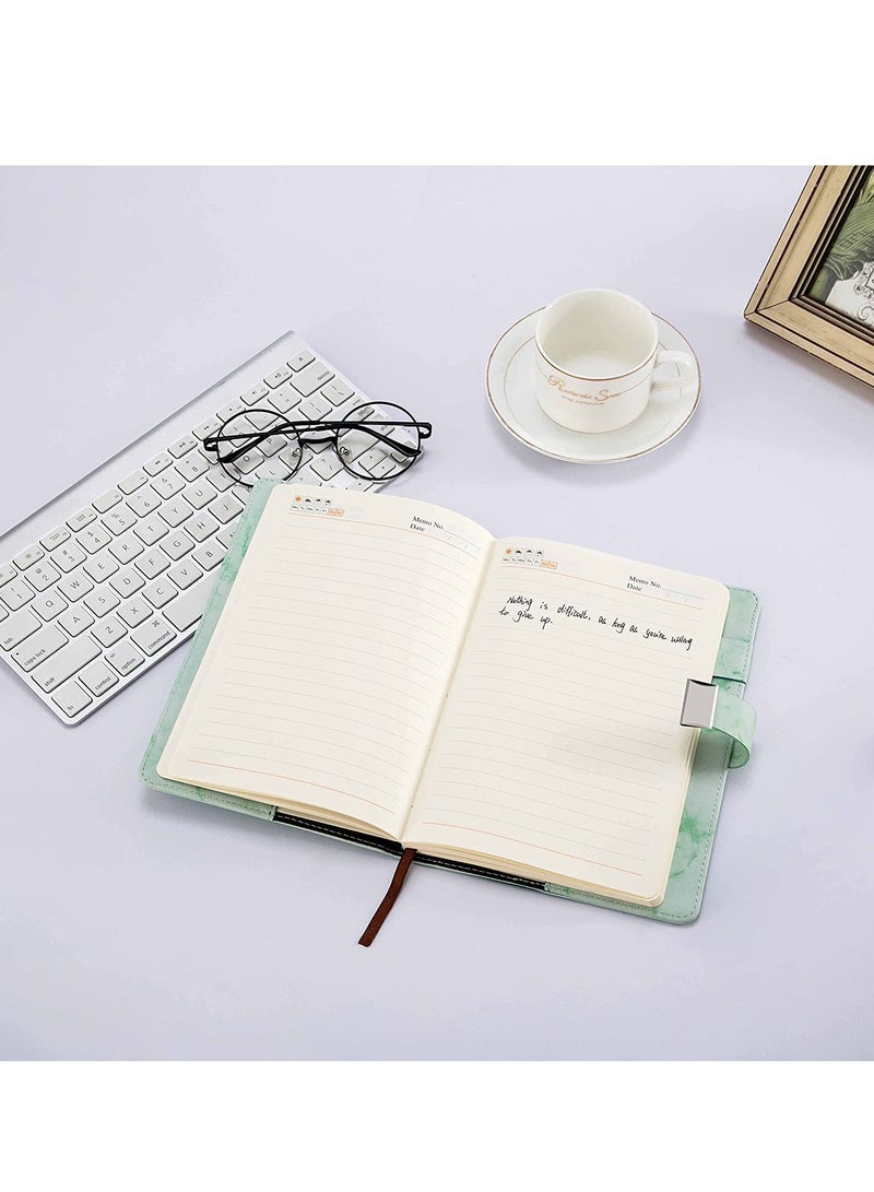 Zikra Marble Diary With Lock For Girls And Boys Secret Journal  Notebooks Pu Leather Creative Notebook Writing Planner - Image 3