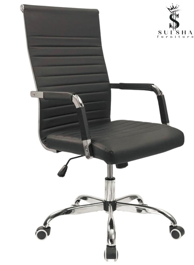 SULSHA - Executive Ergonomic Office Chair , Computer Desk Chair, PU Leather, Steel Structure, Smooth lumbar support with adjustable Heigh - Image 1