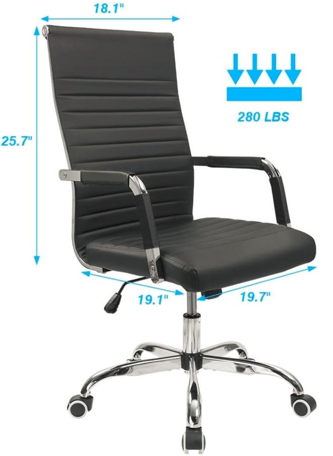 SULSHA - Executive Ergonomic Office Chair , Computer Desk Chair, PU Leather, Steel Structure, Smooth lumbar support with adjustable Heigh - Image 1