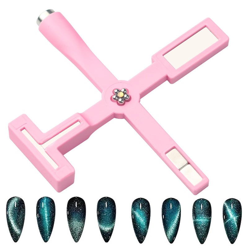 5 IN 1 Cat Eye Nail Magnet, BORNBYME Cat Eye Gel Nail Polish Magnetic Stick Multi-Function for 11D Strip Galaxy DIY Nail Art, Black