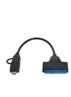 Generic SATA to USB 3.0 Cable, SATA 22 Pin 2.5" inch Female to USB 3.0 & Type-C Male USB-C USB 3.0, USB 3.0 to SATA III Hard Drive Adapter, for 2.5 3.5 Inch HDD/SSD Hard Drive Disk  - Image 2