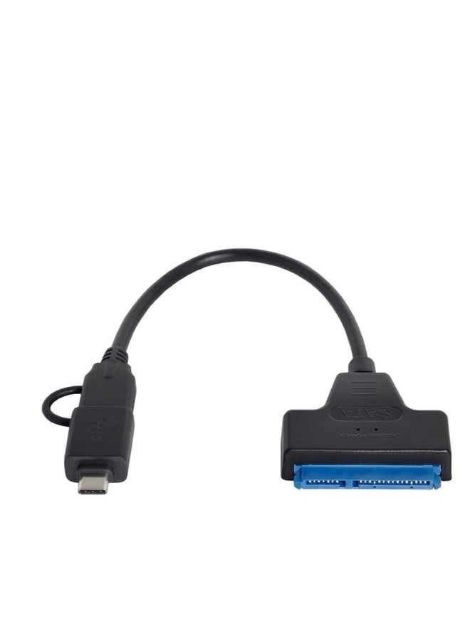 Generic SATA to USB 3.0 Cable, SATA 22 Pin 2.5" inch Female to USB 3.0 & Type-C Male USB-C USB 3.0, USB 3.0 to SATA III Hard Drive Adapter, for 2.5 3.5 Inch HDD/SSD Hard Drive Disk  - Image 2