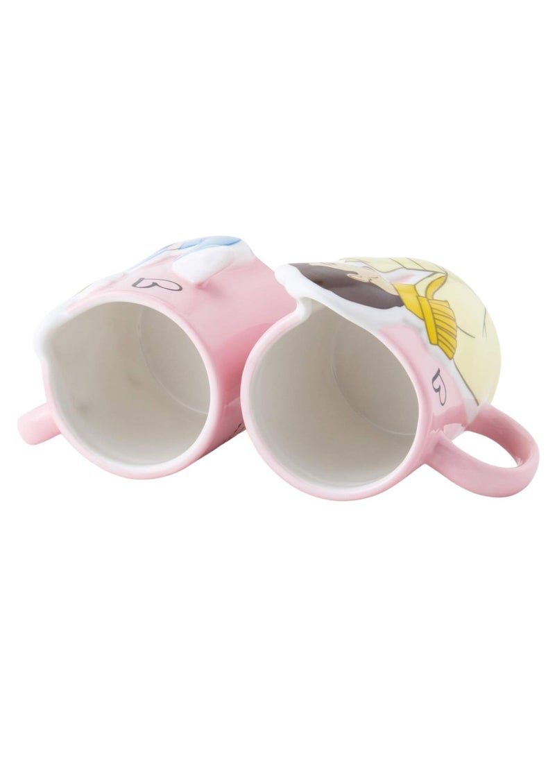 ديزني طقم أكواب للزوجين يتميز بمطابقة الأمير وسندريلا للأزواج، مثالي للقهوة والشاي وكوب سيراميك بالشوكولاتة الساخنة 350 مل - Image 3