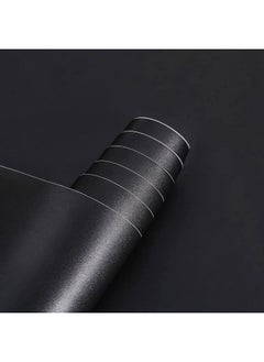 Black Matte Paper,43.5X305Cm Self Adhesive Wallpaper Waterproof Gloss Pvc Vinyl, Oil Proof,Black Wallpaper, Black Vinyl Paper For Furniture Cover Surface,Countertop,Kitchen,Shelf Liner…