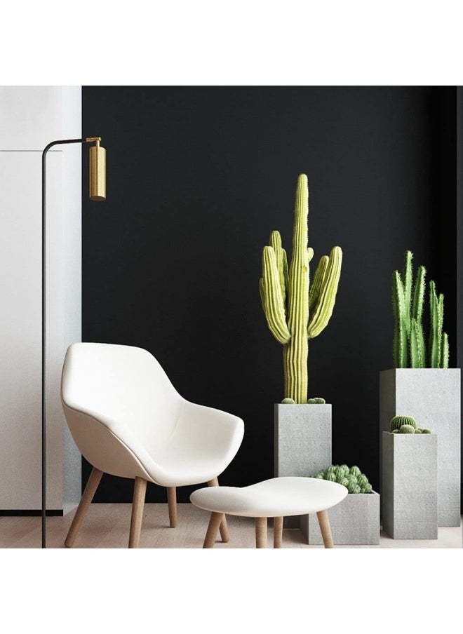 BPA - Black Matte Paper,43.5X305Cm Self Adhesive Wallpaper Waterproof Gloss Pvc Vinyl, Oil Proof,Black Wallpaper, Black Vinyl Paper For Furniture Cover Surface,Countertop,Kitchen,Shelf Liner… - Image 1