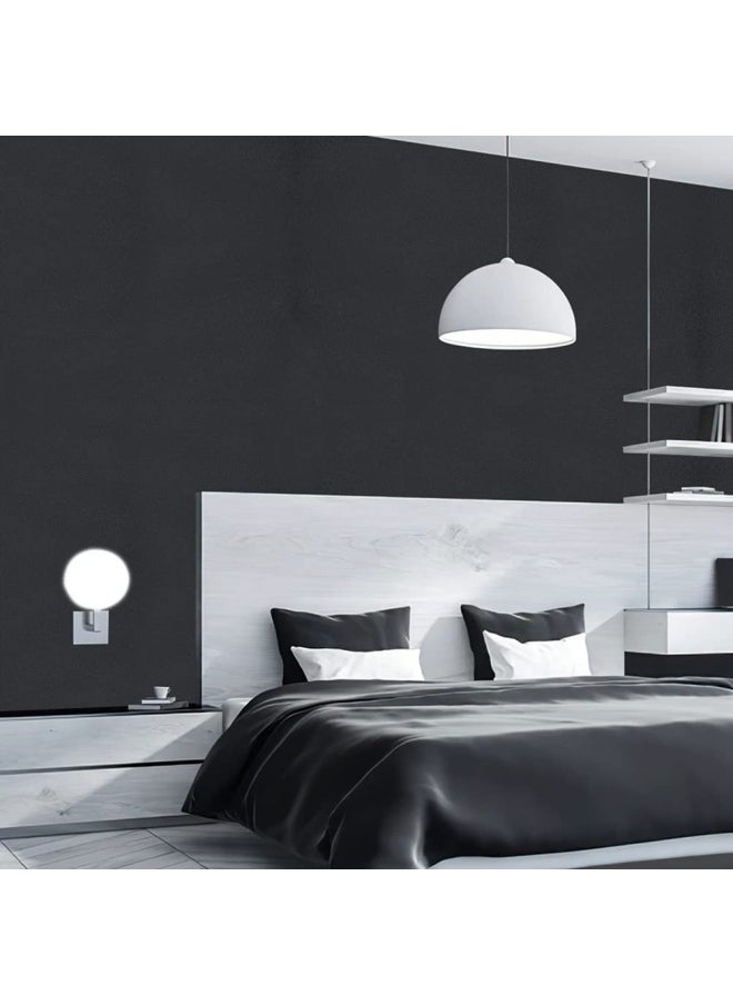 BPA - Black Matte Paper,43.5X305Cm Self Adhesive Wallpaper Waterproof Gloss Pvc Vinyl, Oil Proof,Black Wallpaper, Black Vinyl Paper For Furniture Cover Surface,Countertop,Kitchen,Shelf Liner… - Image 1