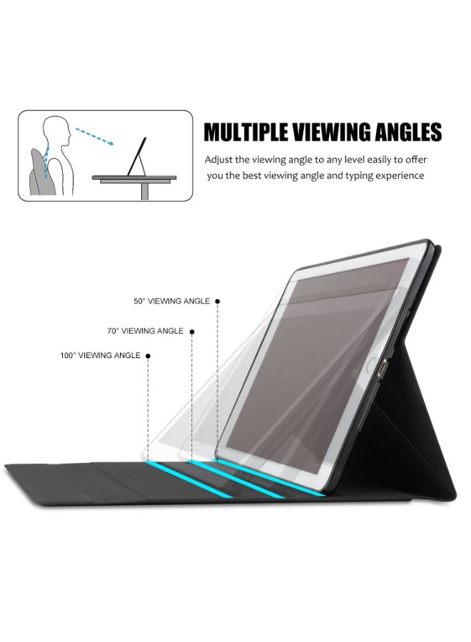NIBEMINENT Protective Case Cover With Bluetooth Keyboard For Apple iPad 2107/2018 Black  - Image 3
