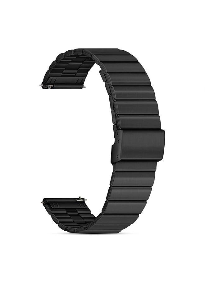 O Ozone Metal Band for Galaxy Watch 3 45mm/Galaxy Watch 46mm/Gear S3 Frontier, 22mm Stainless Steel wristband for Huawei Watch GT/GT 2 46mm- Black  - Image 1