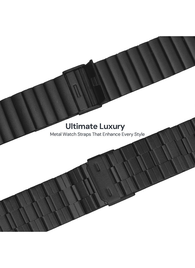 O Ozone Metal Band for Galaxy Watch 3 45mm/Galaxy Watch 46mm/Gear S3 Frontier, 22mm Stainless Steel wristband for Huawei Watch GT/GT 2 46mm- Black  - Image 2