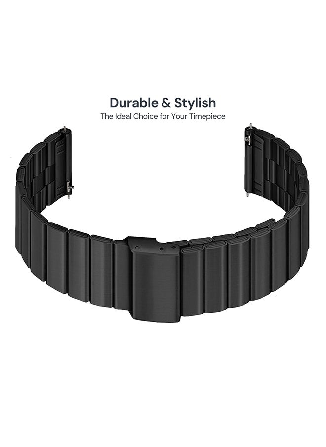 O Ozone Metal Band for Galaxy Watch 3 45mm/Galaxy Watch 46mm/Gear S3 Frontier, 22mm Stainless Steel wristband for Huawei Watch GT/GT 2 46mm- Black  - Image 5