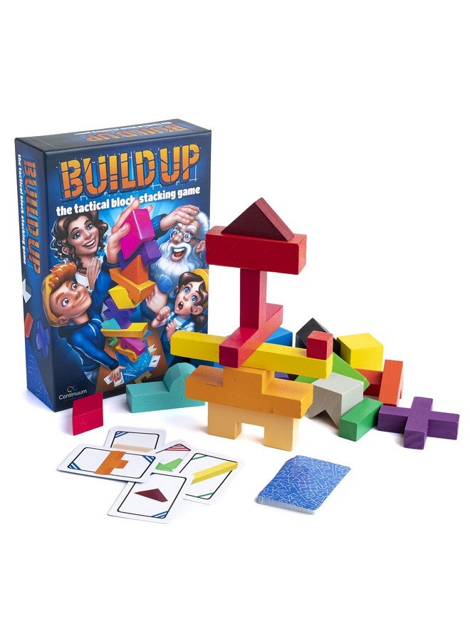 Continuum Games Build Up: The Classic Block Stacking Game 20 Block Tumbling Tower Balancing Game 2-6 Players Ages 8 and Up - Image 1