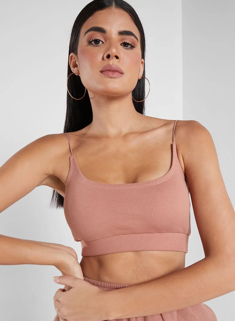 AREN The Leigh Ribbed Crop Top