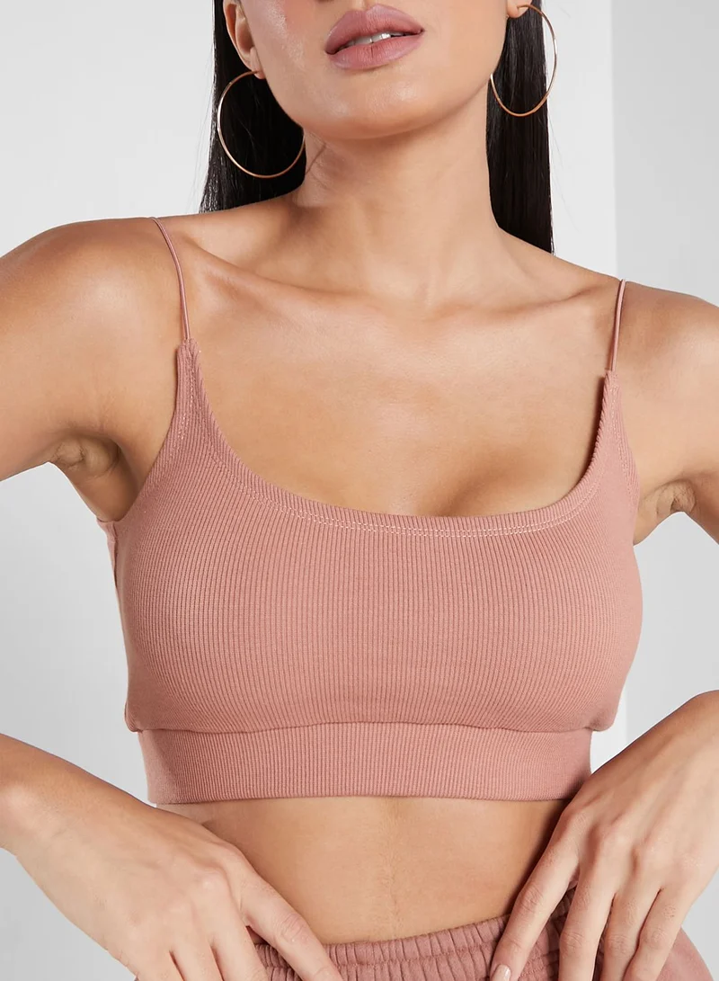 AREN The Leigh Ribbed Crop Top
