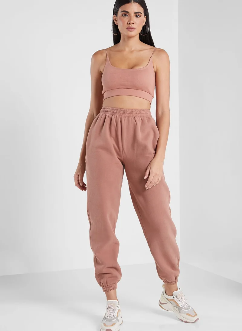 AREN The Leigh Ribbed Crop Top