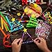 Vertintong 30 Sets Christmas Craft Kits DIY Stick Christmas Tree Ornaments Decoration Craft Stick Hairball Button Sticker Holiday Activities Party Favors - Image 4