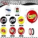 Charniol 40 Pack Race Car Balloons for Birthday Party 12 Inch Racing Car Latex Balloons with Checkered Flag Wheels Cars Birthday Party Decorations for Boys Racing Theme Supplies - Image 2