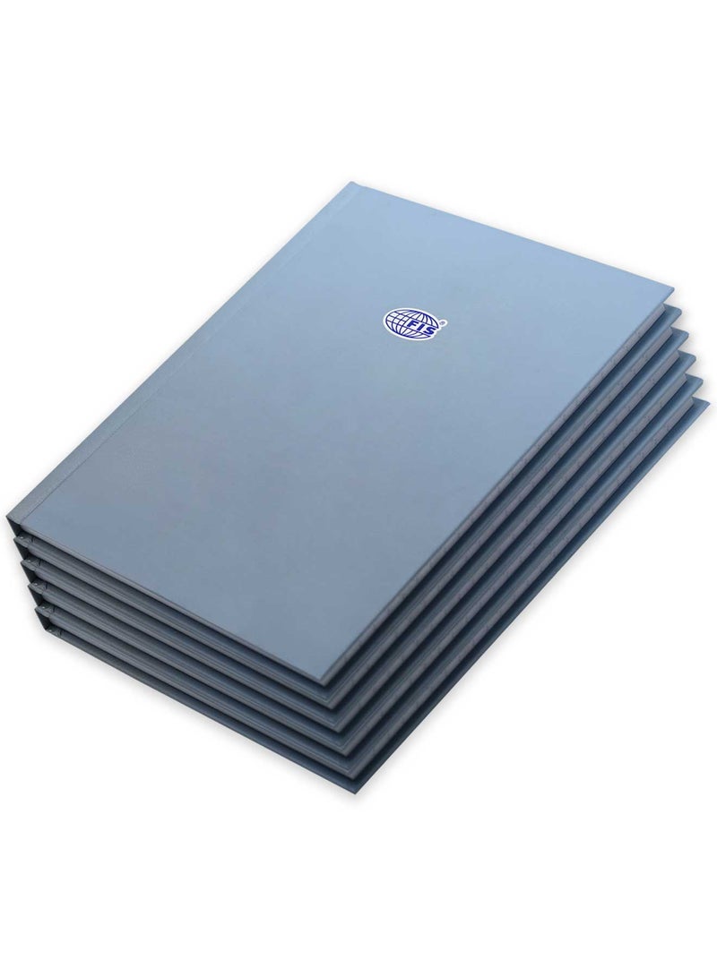 FIS Pack of 5 Hard Cover Notebook A5 Single Line, 100Sheets, Sierra Blue -FSNBA5SL100ASBL - Image 3