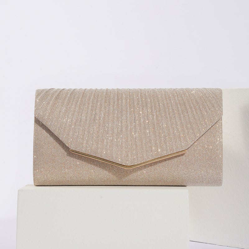 Vintage Ladies Dinner Clutch Bag Flip Pillow Bag Celebrity Party Banquet Bag Exquisite Pleated Bag - Image 4