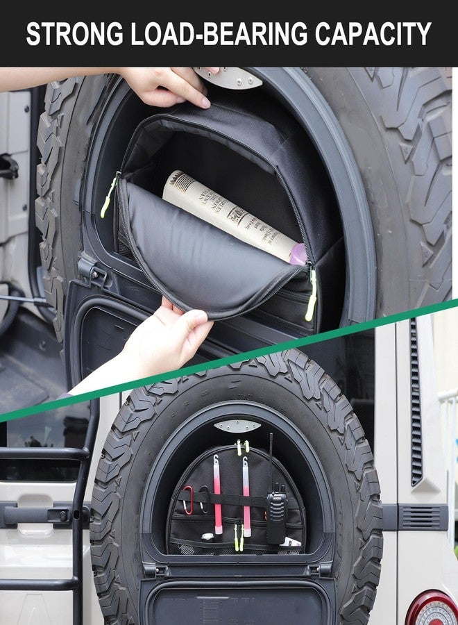 Tumukiw Spare Tire Storage Bag Compatible with INEOS Grenadier 2020-2025 Spare Tire Storage Slot Interior Organizer Bag Multi-Function Off-Road Outdoor Camping Cargo Storage Bag (Black) - Image 4
