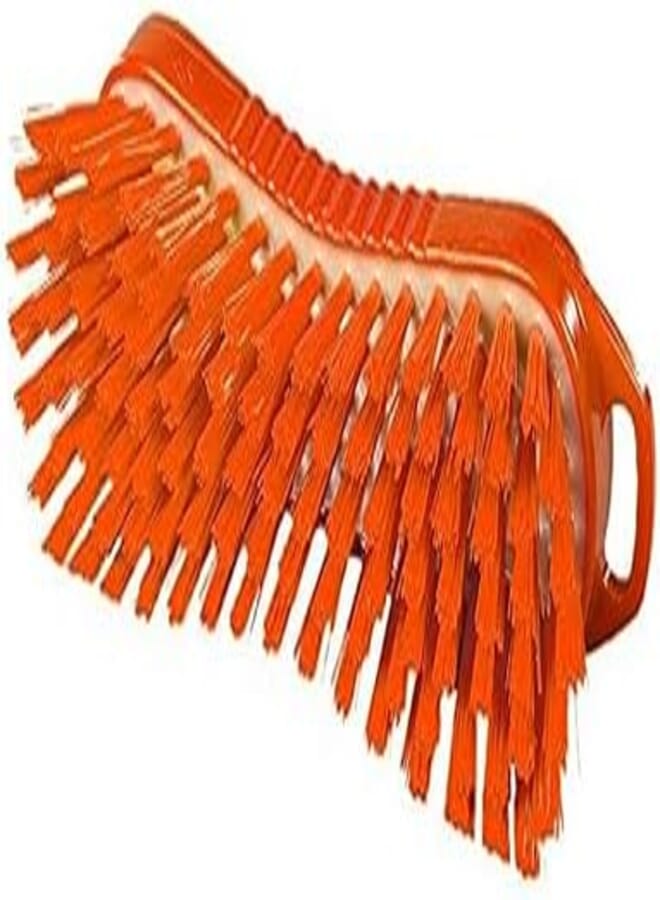 Maya Hand Scrub Brush Resin Set Stiff ( 210 x 70 mm ) Orange 95063