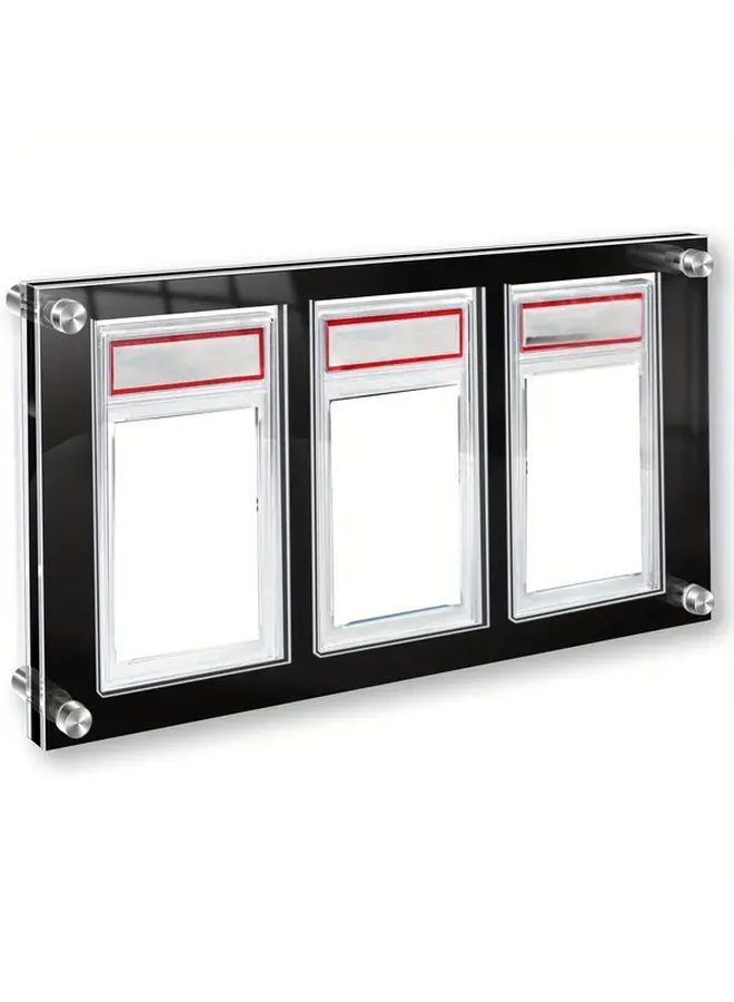 1pc Black Acrylic Wall Mounted Card Display Frame For PSA CGC Graded Sports Collector Cards Slabs - Image 4