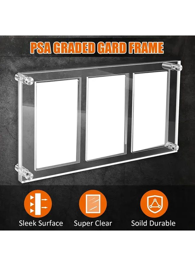 1pc Black Acrylic Wall Mounted Card Display Frame For PSA CGC Graded Sports Collector Cards Slabs - Image 1