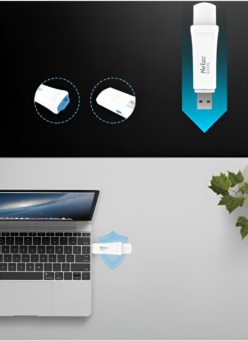 Netac - 64GB USB Flash Drive, 3.0 USB Memory Stick Thumb Drive Jump Drive, Portable Write Protected USB Flash Drive, Durable ABS Housing Body U Drive, (64GB) - Image 1