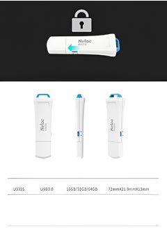 Netac 64GB USB Flash Drive, 3.0 USB Memory Stick Thumb Drive Jump Drive, Portable Write Protected USB Flash Drive, Durable ABS Housing Body U Drive, (64GB)  - Image 4