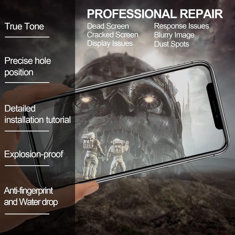 iGloFix طقم استبدال شاشة LCD لجهاز iPhone Xs Max، شاشة 6.5" مع تجميع شاشة اللمس ثلاثية الأبعاد مع أدوات الإصلاح ولصق الإطار 625 نيت (نموذج A1921 A2101 A2102 A2104) - Image 5