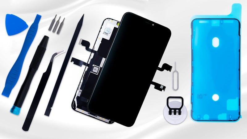 iGloFix طقم استبدال شاشة LCD لجهاز iPhone Xs Max، شاشة 6.5" مع تجميع شاشة اللمس ثلاثية الأبعاد مع أدوات الإصلاح ولصق الإطار 625 نيت (نموذج A1921 A2101 A2102 A2104) - Image 4