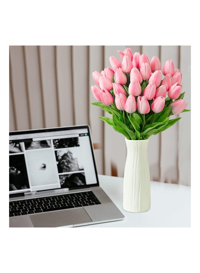 ZCM-HAPPY 10 Pcs Pink Mini Tulips Artificial Flowers - Image 4