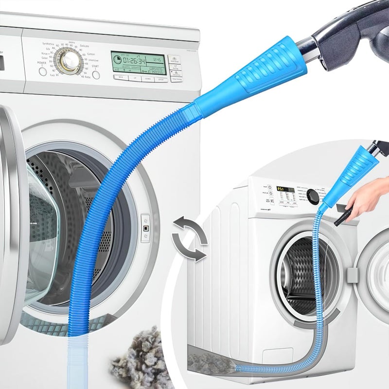 Sealegend 2 Pieces Dryer Vent Cleaner Kit Dryer Lint Vacuum Attachment Dryer Vent Cleaning Lint Remover 2 Hoses Tools for Home Improvement