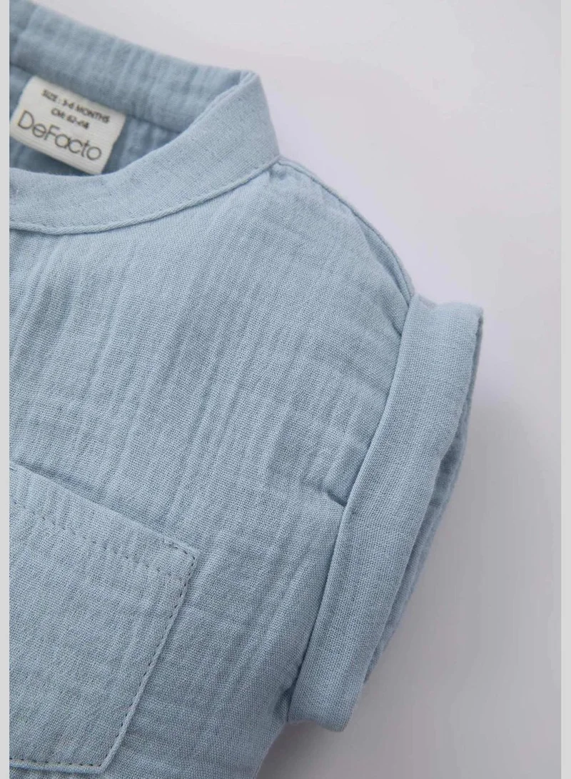 ديفاكتو BabyBoy Bike Neck Short Sleeve Knitted Overalls