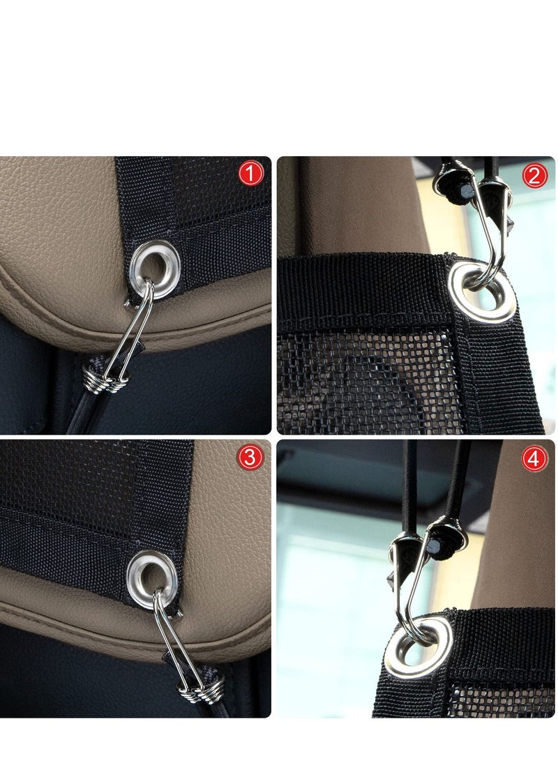 Excefore Car Net for Dogs, Dual Layer Pet Travel Safety Barrier Net for Dogs Easy to Install and Remove, Keep Pet Hair Out of Back Seat, Use for Cars Trucks, SUV  - Image 3