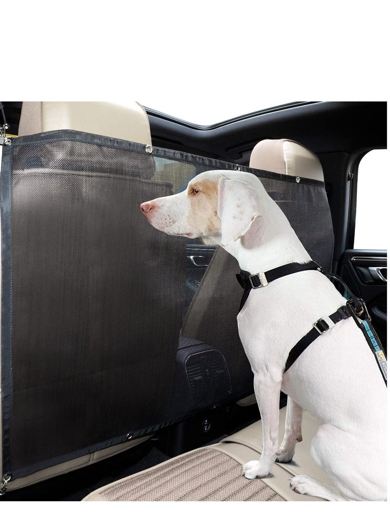 Excefore Car Net for Dogs, Dual Layer Pet Travel Safety Barrier Net for Dogs Easy to Install and Remove, Keep Pet Hair Out of Back Seat, Use for Cars Trucks, SUV  - Image 2
