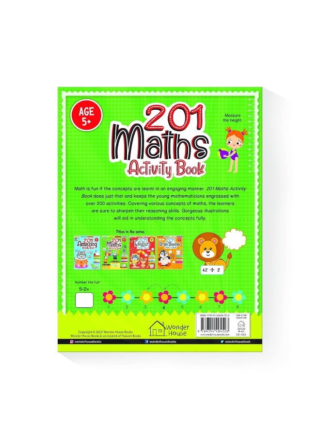 null - Wonder House Books 201 Maths Activity - Fun Activities and Math Exercises For Children: Knowing Numbers, Addition-Subtraction, Fractions, BODMAS - Image 1