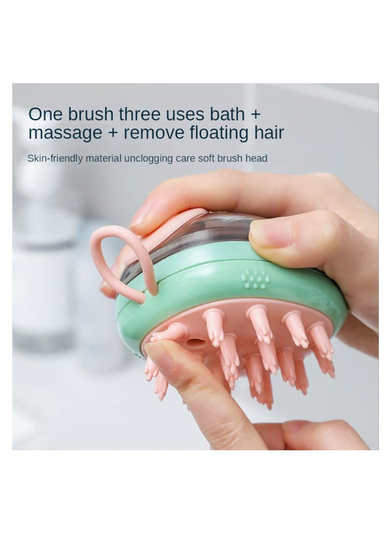 SOLARAE Pet Silicone Shampoo Brush for Long & Short Hair Medium Large Pets Dogs Cats, Anti-Skid Rubber Dog Cat Pet Mouse Grooming Shower Bath Brush Massage Comb - Image 4