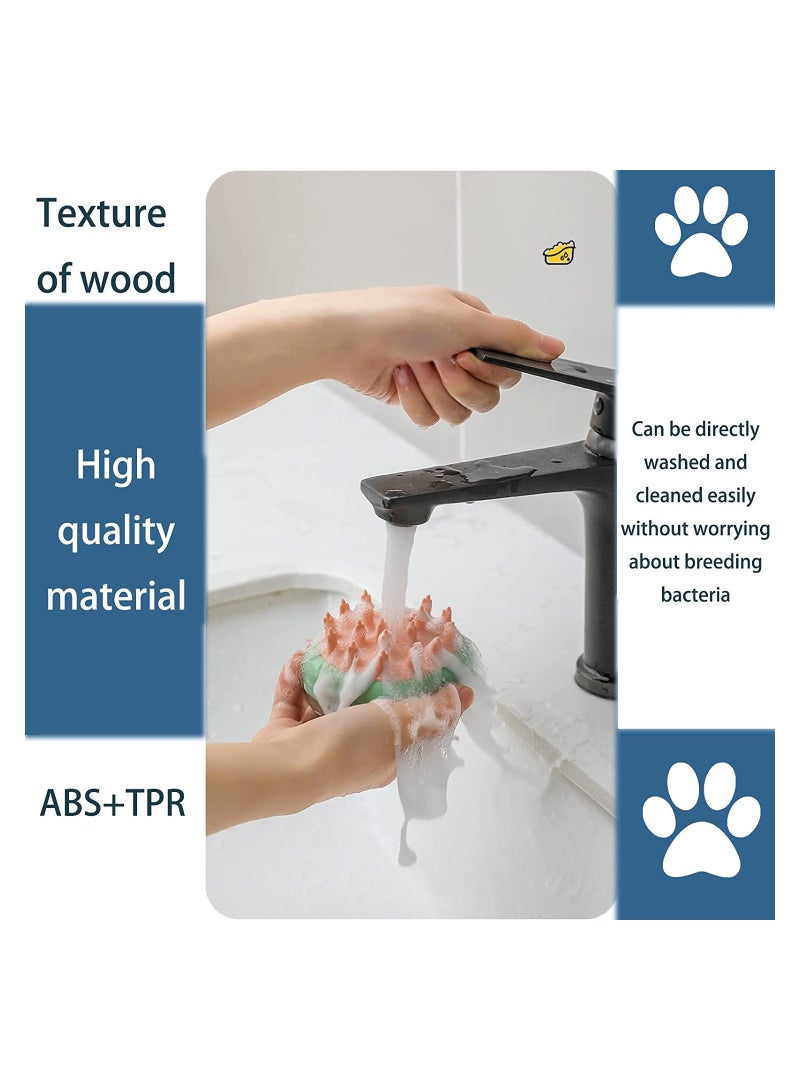 SOLARAE Pet Silicone Shampoo Brush for Long & Short Hair Medium Large Pets Dogs Cats, Anti-Skid Rubber Dog Cat Pet Mouse Grooming Shower Bath Brush Massage Comb - Image 2