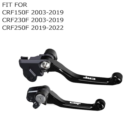 Adsspro Motorcycle Billet Foldable Brake Clutch Lever Handle CNC Aluminum Pivot for CRF150F CRF230F 20032020 CRF250F 20192022 CRF 230F 230 F 150F 150 250 250F Dirt Pit Bike Motorbike Black - Image 3