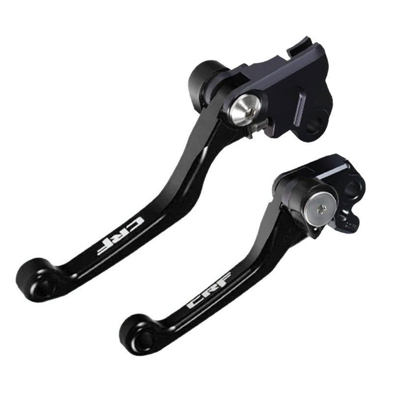 Adsspro Motorcycle Billet Foldable Brake Clutch Lever Handle CNC Aluminum Pivot for CRF150F CRF230F 20032020 CRF250F 20192022 CRF 230F 230 F 150F 150 250 250F Dirt Pit Bike Motorbike Black - Image 2