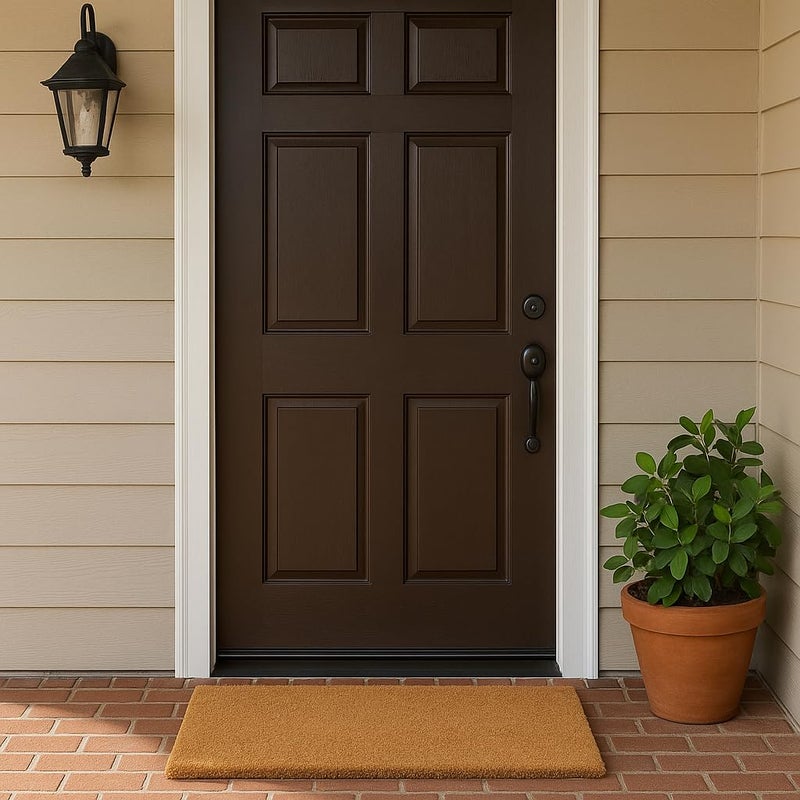 Kempf 1" Thick Natural Woven Coco Coir Doormat, 18" x 30", Heavy-Duty Entrance Mat for Front Door, Entryway & Porch - Image 3