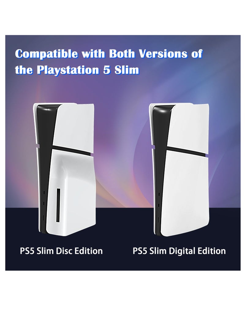 JYS Cooling Fan for PS5 Slim Cooler Fan with RGB LED Light and USB Port for PlayStation 5 Slim Disc Edition and Digital Edition  - Image 4