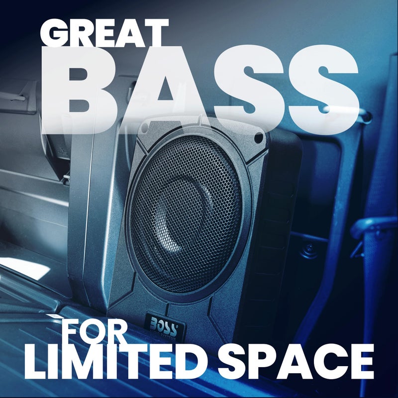BOSS AUDIO SYSTEMS BOSS Audio Systems BAB8 Amplified Car Subwoofer - 800 Watts Max Power, Low Profile, 8 Inch Subwoofer, Remote Subwoofer Control, Great for Vehicles That Need Bass But Have Limited Space  - Image 2