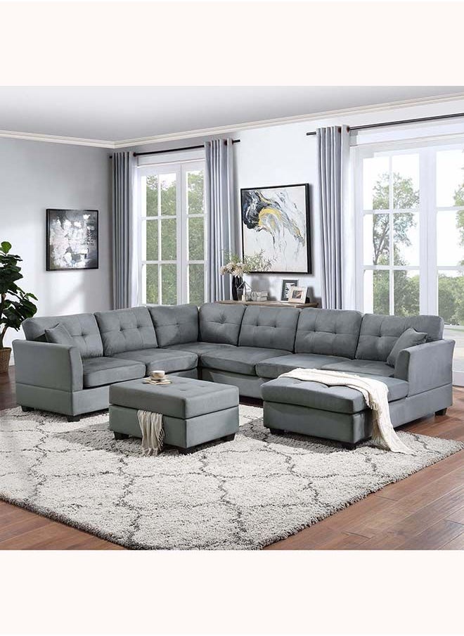 FSH Furniture - U-Shape Sectional With Storage Ottoman 320x160x90x230 cm - Image 1