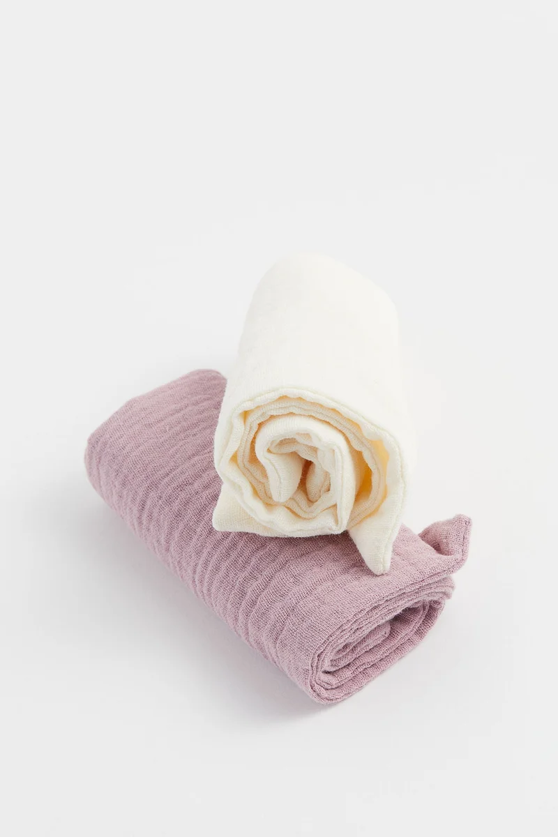 H&M 2-pack cotton muslin facial cleansing towels